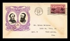 US COVER NAVY HEROES FARRAGUT PORTER FDC SCOTT 792 LINPRINT CACHET