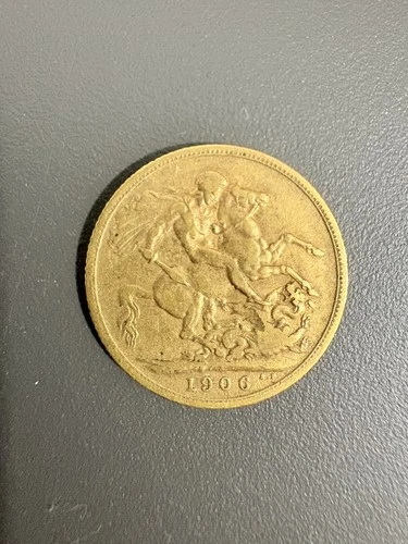1906 Edward VII Gold Half Sovereign — photo from the most recent tracked eBay sale