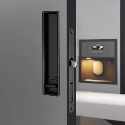 #ad Matte Black Sliding Door Handle Lock with Edge Pull for Modern Decor $116.99