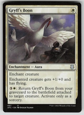 Gryff's Boon Normal U Commander: Adventures in the Forgotten Realms 67 NM