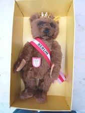 Steiff Berlin Bear 1985 Mohair 24k Gold Crown West Germany