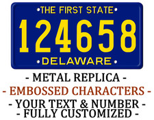Delaware 1964 METAL EMBOSSED License Plate Personalized Custom Car Auto REPLICA