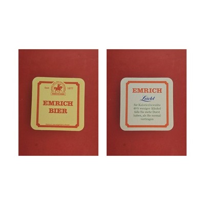 Emrich Bier Seit 1877 Brauerei Bierdeckel Bier