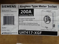 Siemens UAT417-XGF 200A 4-Jaw No Bypass Ringless Meter Socket w/ Latch and Hasp