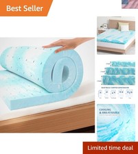 EGO Twin Gel Memory Foam Mattress Topper, Medium Firmness for Ultimate Comfort