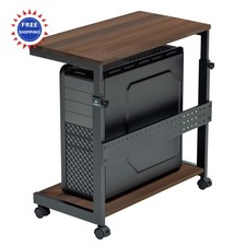 PC Stand Height Adjustable 2 Tier Cart for Tower ATX Case Printer EUREKA
