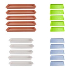 5Pcs Planter Saucer Trays Flower Pot Tray Rectangular Decoration Plant Drain