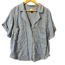 Universal Thread Linen Blend Button Up Shirt ...