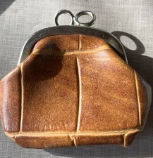 Original Vintage Leder Mini Geldbeutel