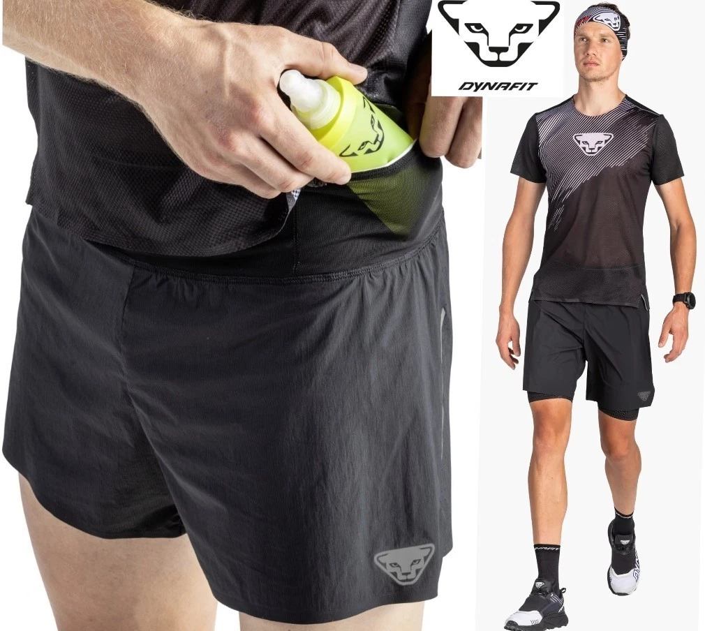 DYNAFIT DNA 2 in 1 split trail run short ultralight breathable mesh liner men XS