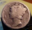 1926 P Mercury Dime circulated 90% Silver  Good G