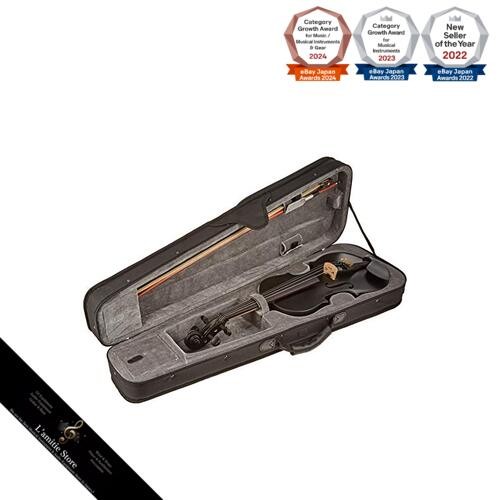 【美品】バイオリン Hallstatt BK V-12 4/4 Hallstatt Violin Satin Black V-12/BK 4/4 Size Violin Regular