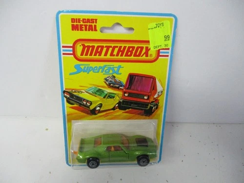 Matchbox Lesney Superfast SF9 AMX Javelin- lime with SILVER BASE, blistercard