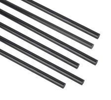 Carbon Fiber Rod 300MMX 6.0MM 4PCS Carbon Fiber Rod for RC Airplane DIY Craft...