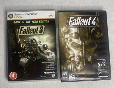 Fallout 3: Game of the Year Edition (PC, 2009) And Fallout 4 PC lot