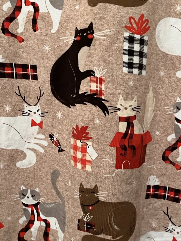 Alfred Dunner Bronceado Mujer Regalos de Navidad Amantes de los Gatos Manga 3/4 Tachonado PXL Foto 4 de 4