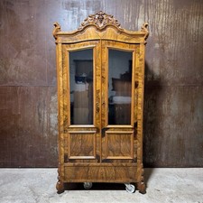 Louis Philippe Vitrinenschrank Vitrine Schrank Bücherschrank Nussbaum H191B98T42