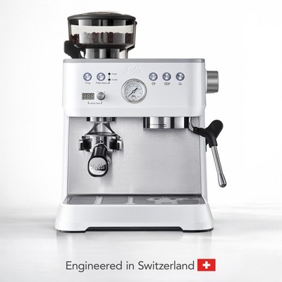 Solis Siebträger Kaffeemaschine 54 mm Siebhalter Milchaufschäumer Bohnenmahlwerk