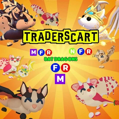 Adopt Me Bat Dragons (Strawberry shortcake, Chocolate Chip, Fairy, Bat Dragon)