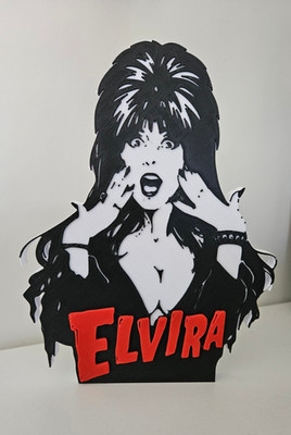 Elvira Mistress Of The Dark 3D Logo Schild selbststehend Regal Kunst Display Horror