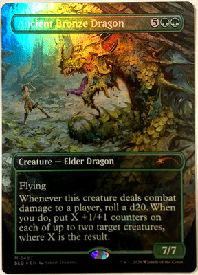 MTG Ancient Bronze Dragon (Foil) Secret Lair D&D: Shadowheart's Devotion 2487 NM