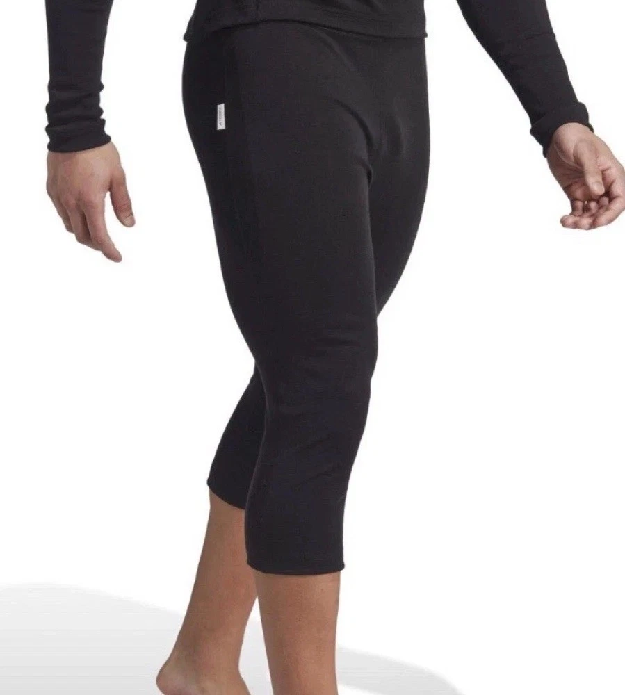 $120 adidas Terrex Xperior Merino Baselayer 3/4 Tights Black HZ8539 Men SZ S