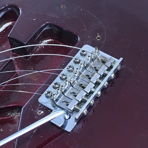 Lefty Vintage 1997-98 Fender Relic Standard Strat Body Chitarra Rosso Vino Hardware - Foto 10 di 15