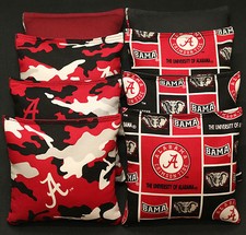 All Weather Resin University of ALABAMA CRIMSON TIDE Set of 8 CORNHOLE BEANBAGS