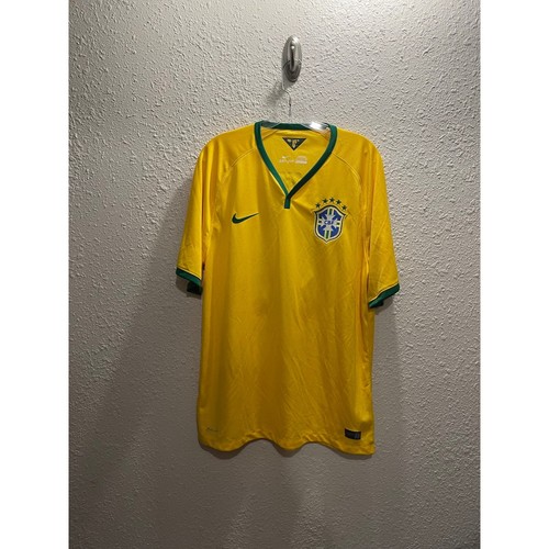 Nike Dri-Fit Brazil 2014 Brandon Home National Team Jersey