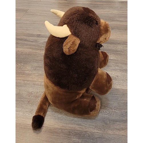 Vintage 1984 Dakin Brown Buffalo Bison Plush Stuffed Animal Toy 20" Korea - Picture 2 of 10