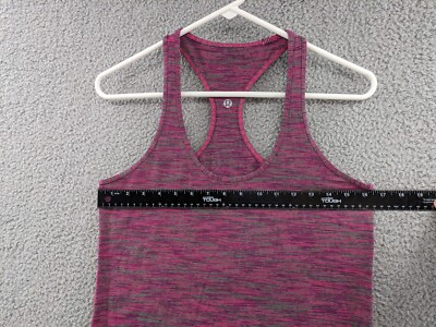 Lululemon Racerback Tank Top Womens Pink Multi Colored Striped sz