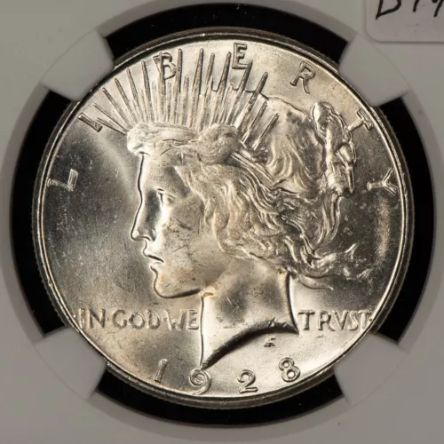 1928-S $1 Silver Peace Dollar - Luster - Looks 64 - NGC MS 63 - VIDEO - B4445