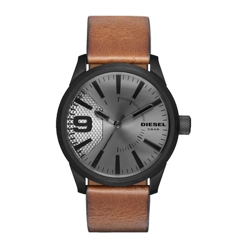 Diesel DZ4182 Master Chief Black Dial Leather Strap Chronograph