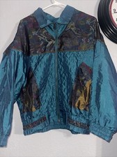 Vtg Lady Lavon 80s 90s Windbreaker Track Jacket S Coachella Wear Rare Reflective