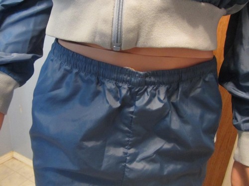 fabulous vintage Nike blue nylon track wind suit jacket M pants L - Picture 6 of 24