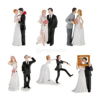 Bridal Shower Cake Topper Bride Groom Funny Figurine Decoration