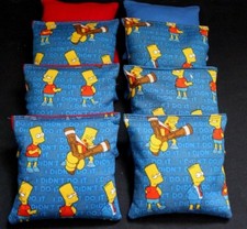 THE SIMPSONS 8 ACA Regulation Corn Hole Bags w BART SIMPSON Fabric