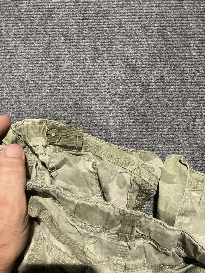 Pantalones Cortos Gloria Desteñidos Niñas Talla 16 Verde Camuflaje Bermudas Pantalones Cortos Cintura Ajustable Foto 4 de 4