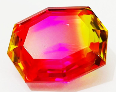 83+ Ct Watermelon Tourmaline Multicolor Certified Loose Gemstone Fancy Cut A660