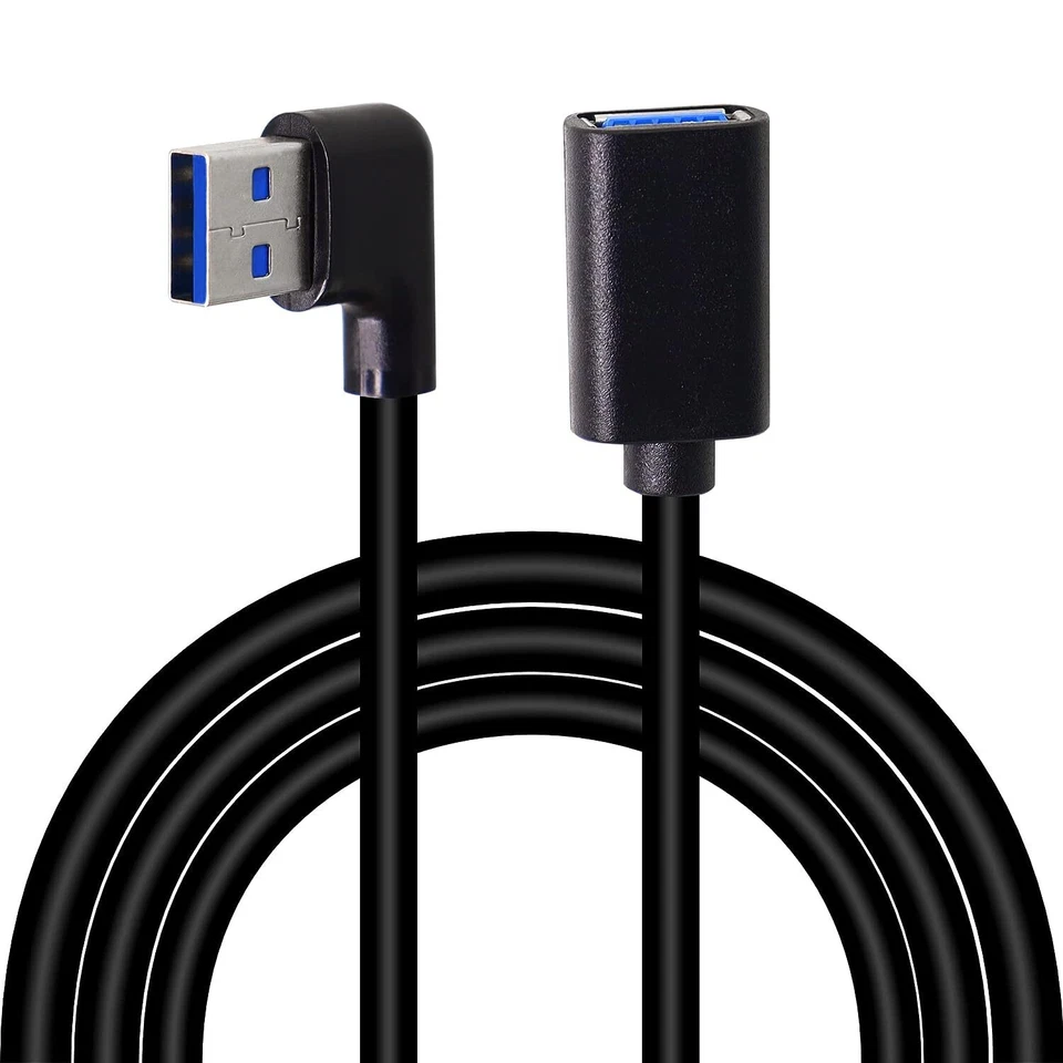 Cable prolongador USB 3.0 macho a hembra acodado 0.25 M Negro - Imagen 2 de 4