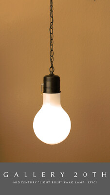 #ad FUN SWAG HUGE MCM quot;LIGHT BULBquot; HANGING LAMP SWINGING 50#x27;S 60#x27;S VTG MID CENTURY $600.00