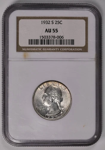 1932-S Washington Quarter NGC AU 55