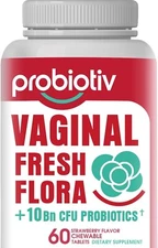 Chewable Vaginal Probiotics for Women 10 Billion CFU + Prebiotics Strawberry 60s