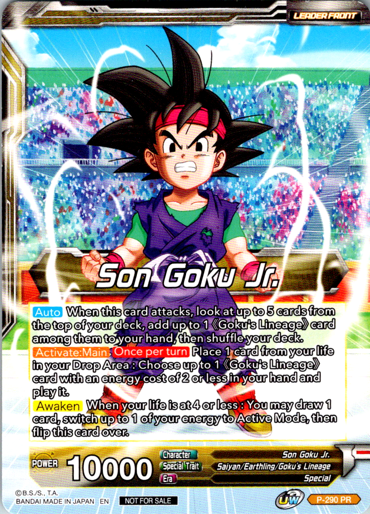 PROMO SS Son Goku Jr Scion of the Lineage Dragon Ball Super Leader
