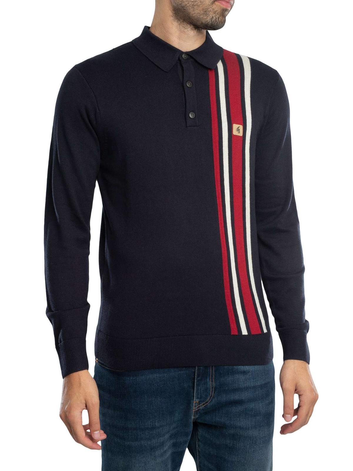 Мужская рубашка поло с длинными рукавами Soda от Gabicci, синяя