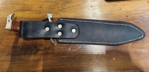 Custom Handmade Damascus Steel Hunting Knife Fixed Blade With Leather Sheath - Picture 18 of 68
