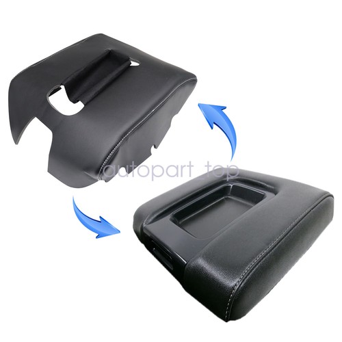 For 2014-2018 Chevy Silverado GMC Sierra 1500 White Stitch Console Armrest Cover - Picture 4 of 17