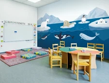 3D Polar Bear ZHUA9238 Wallpaper Wall Murals Removable Self-adhesive Amy