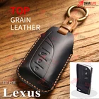 Lexus 3 Buttons Leather Car Key Fob Cover Case For ES IS LS LX NX RX ES350