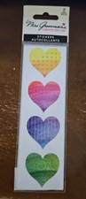 Mrs. Grossman's FANCY WATERCOLOR HEARTS stickers NIP 2 sheets